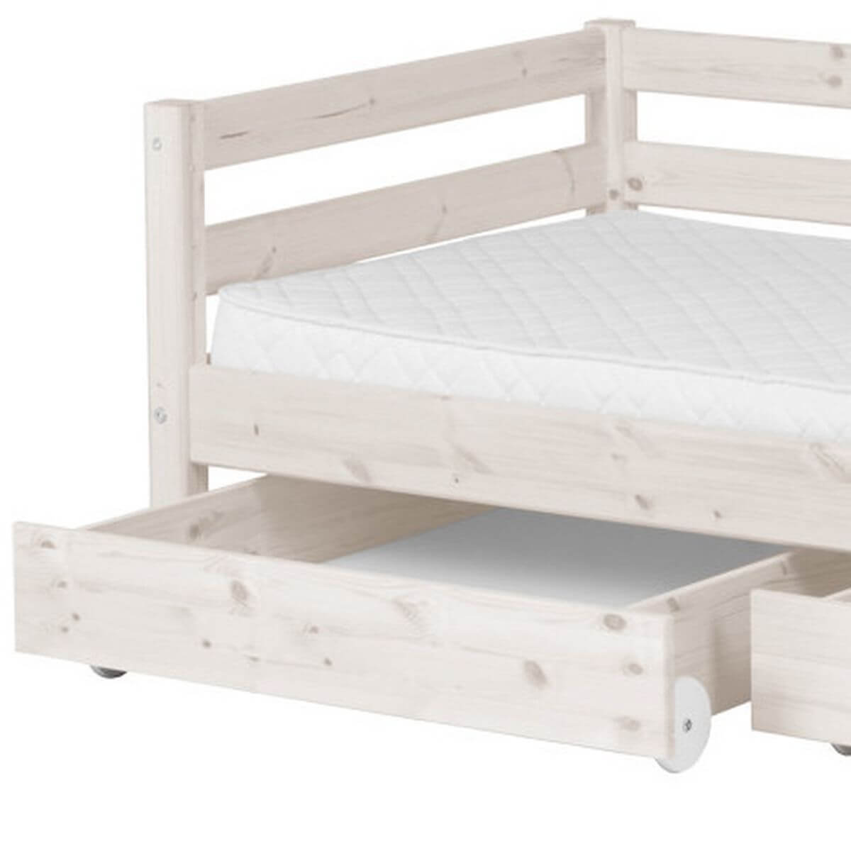 Cama-sofá 90x200cm 2 cajones CLASSIC Flexa blanco cal