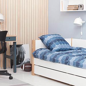 Cama-sofá 90x200cm 2 cajones NOR Flexa roble-blanco
