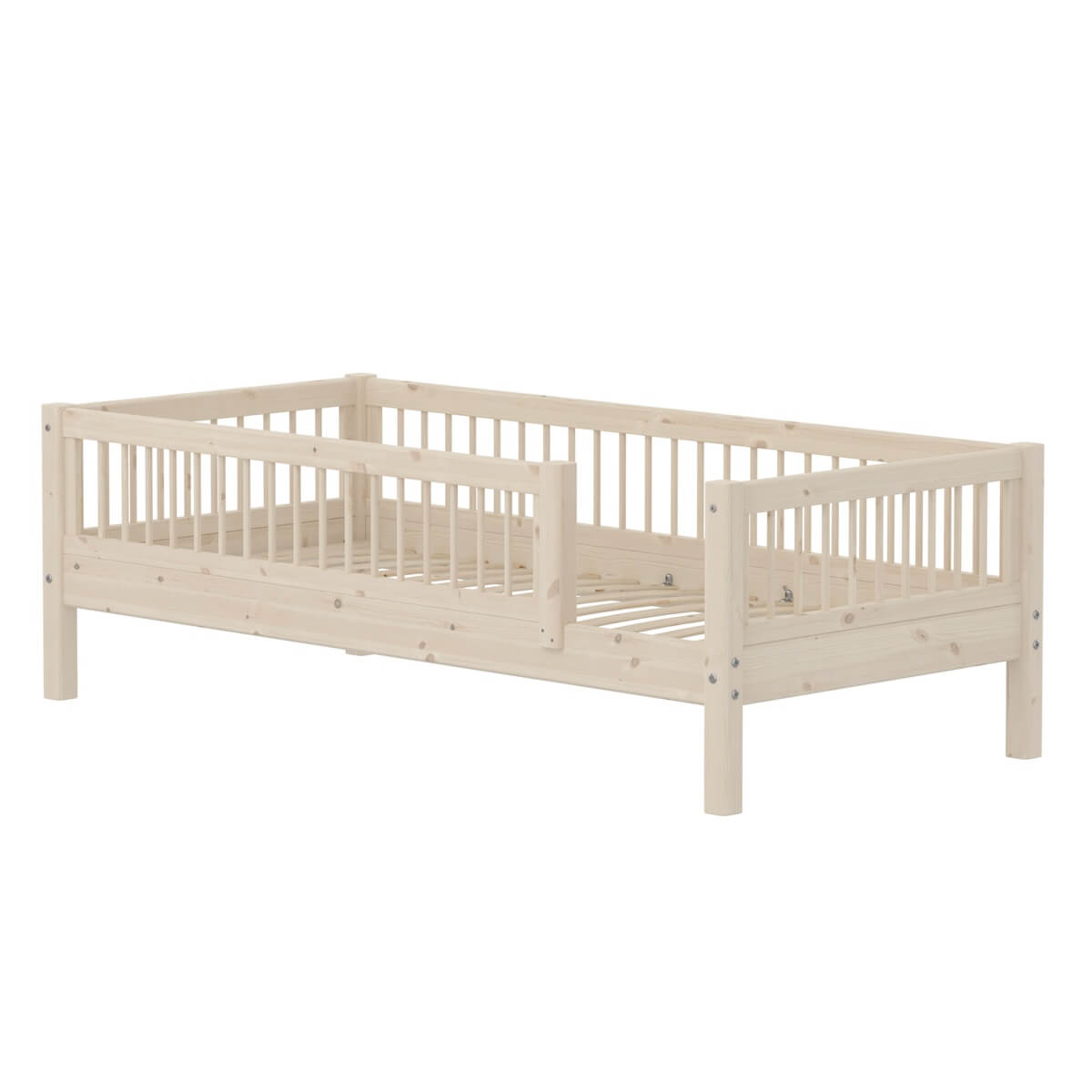 Cama-sofá 90x200cm barrera barras CLASSIC Flexa white washed