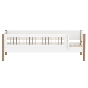 Cama-sofá 90x200cm barrera barras NOR Flexa blanco-roble