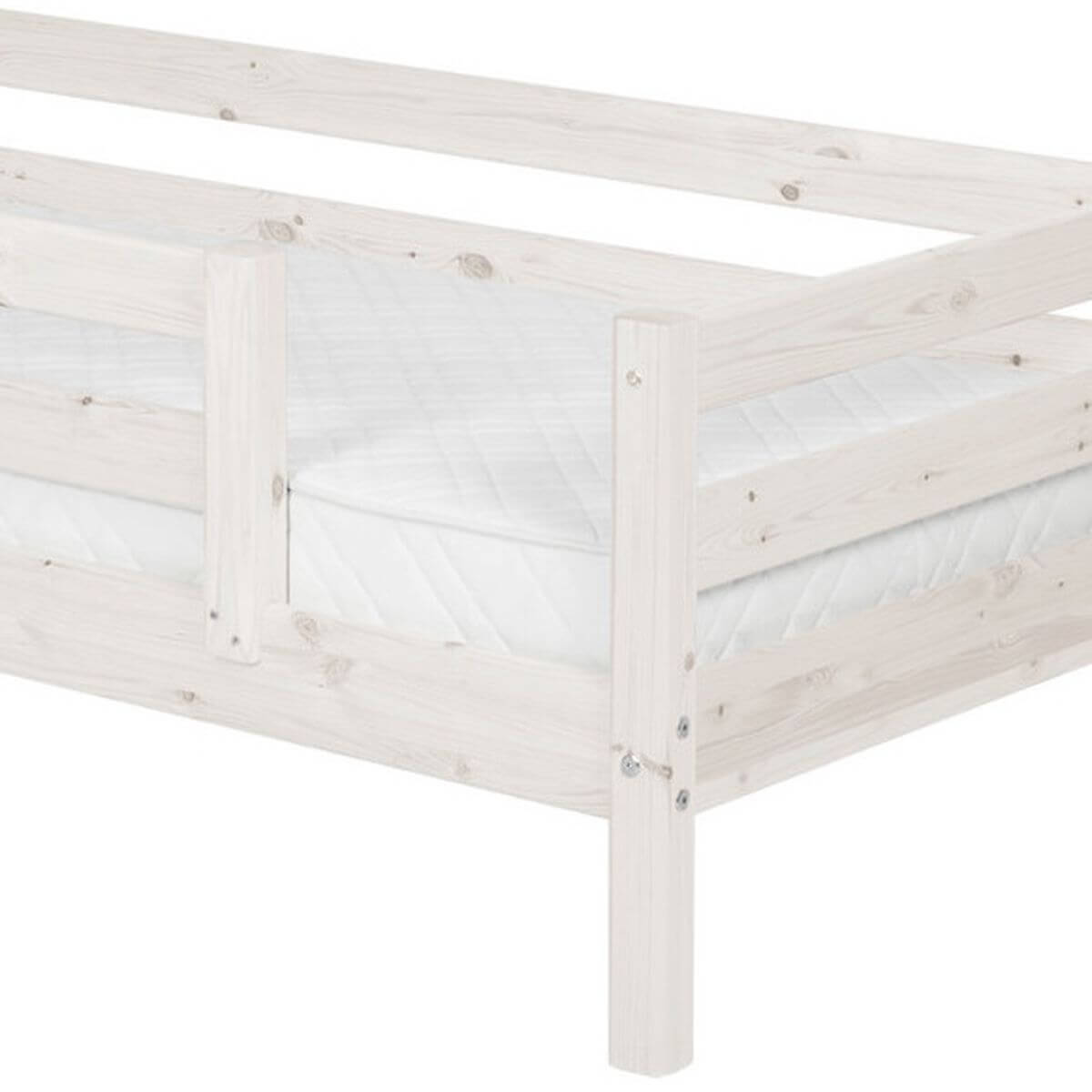 Cama sofá 90x200cm barrera seguridad CLASSIC Flexa blanco cal