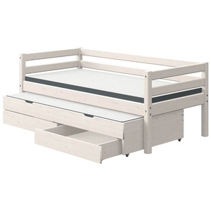 Cama-sofá 90x200cm cama nido-2 cajones CLASSIC Flexa blanco cal