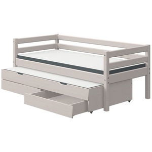 Cama-sofá 90x200cm cama nido-2 cajones CLASSIC Flexa grey washed