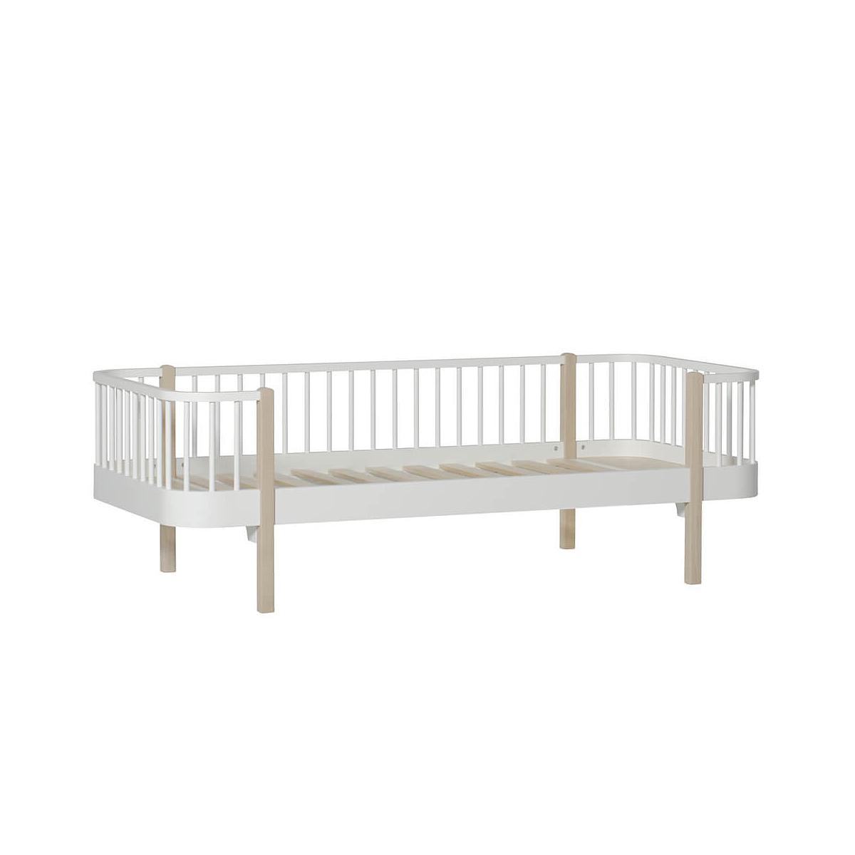 Cama sofá 90x200cm WOOD ORIGINAL Oliver Furniture blanco-roble