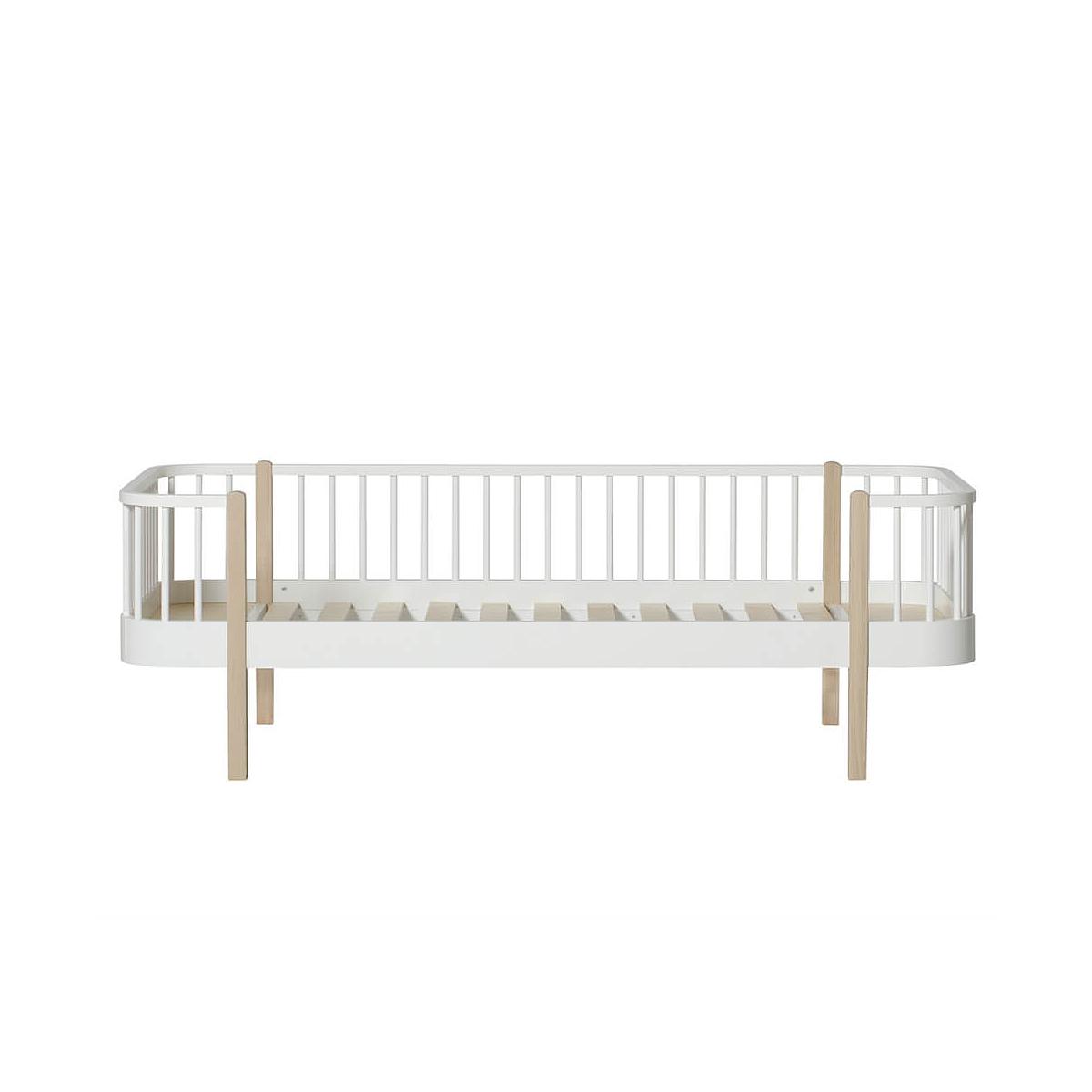 Cama sofá 90x200cm WOOD ORIGINAL Oliver Furniture blanco-roble