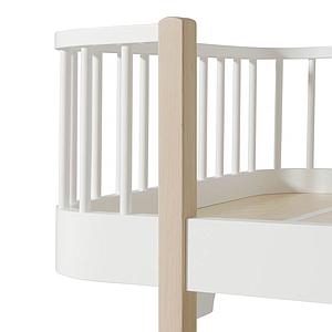 Cama sofá 90x200cm WOOD ORIGINAL Oliver Furniture blanco-roble