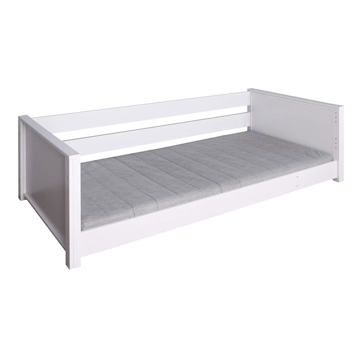 Cama-sofá montessori 90x200cm KASVA haya lacado blanco