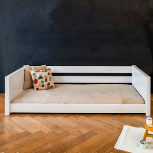 Cama-sofá montessori 90x200cm KASVA haya lacado blanco