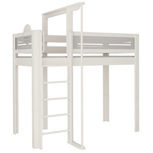 Cama Tatü alta barra deslizante DELUXE de Breuyn blanqueada-gris