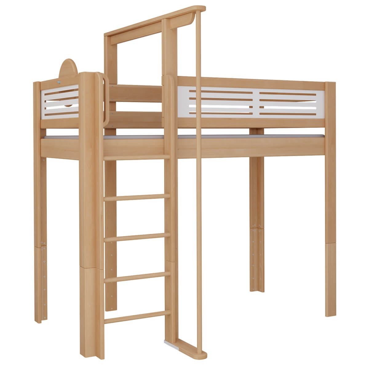 Cama Tatü alta barra deslizante DELUXE de Breuyn natural-blanqueada