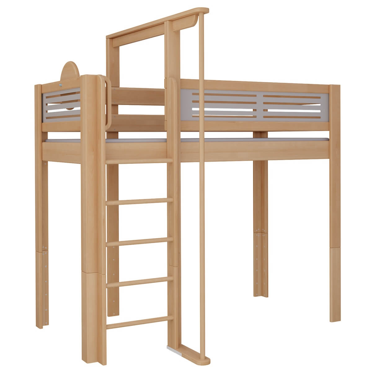 Cama Tatü alta barra deslizante DELUXE de Breuyn natural-gris