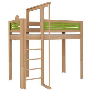 Cama Tatü alta barra deslizante DELUXE de Breuyn natural-verde