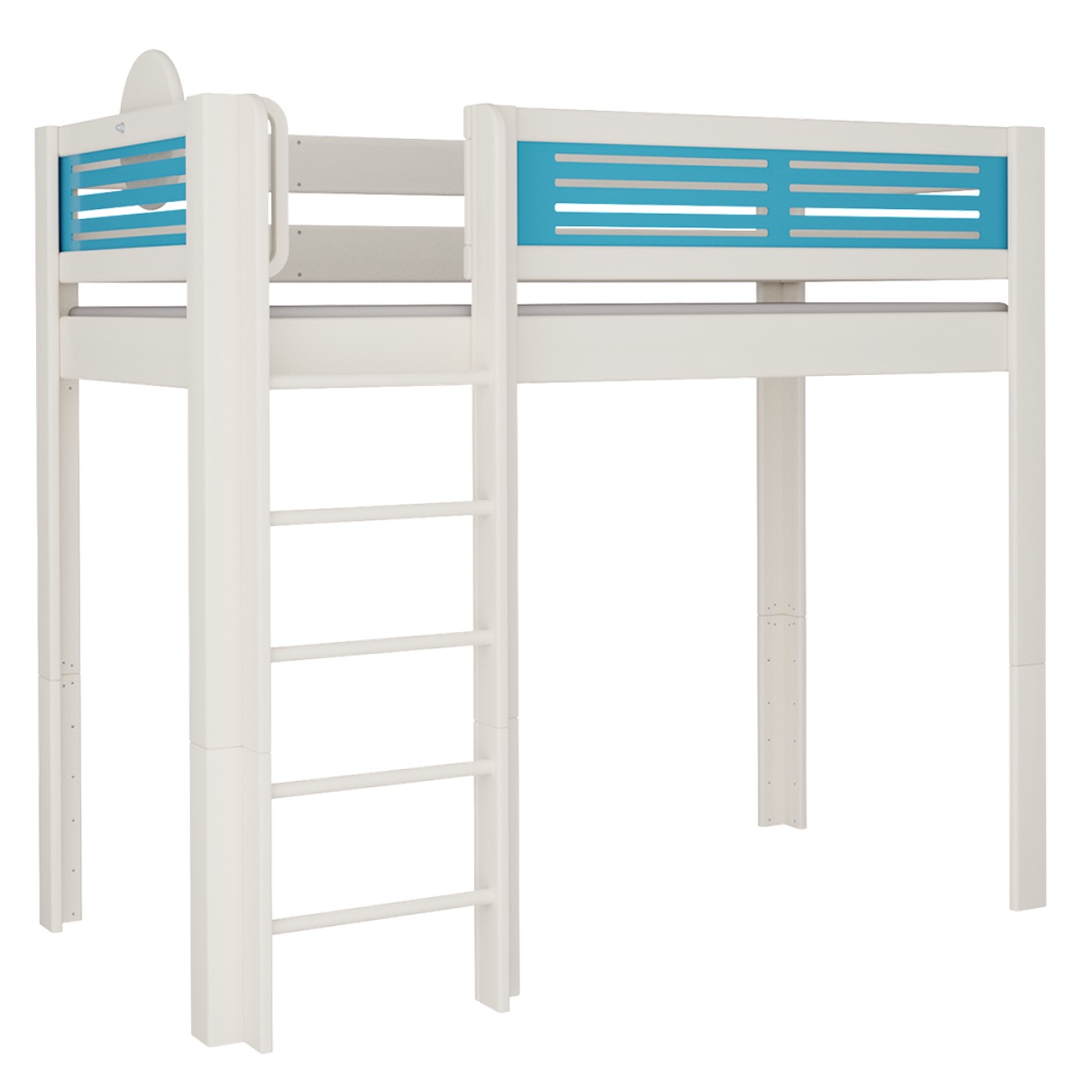 Cama Tatü alta DELUXE de Breuyn blanqueada-azul