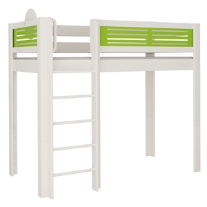 Cama Tatü alta DELUXE de Breuyn blanqueada-verde