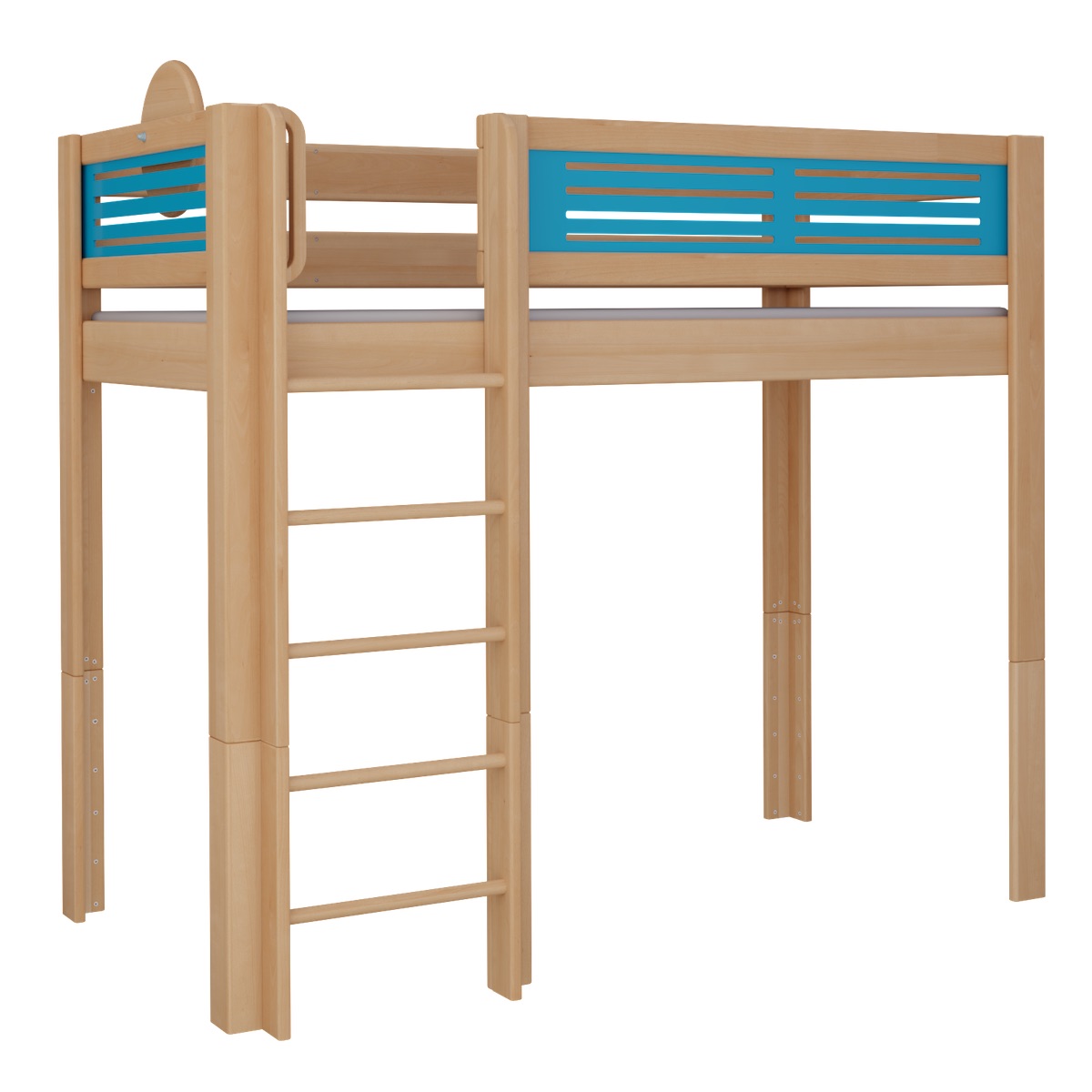 Cama Tatü alta DELUXE de Breuyn natural-azul