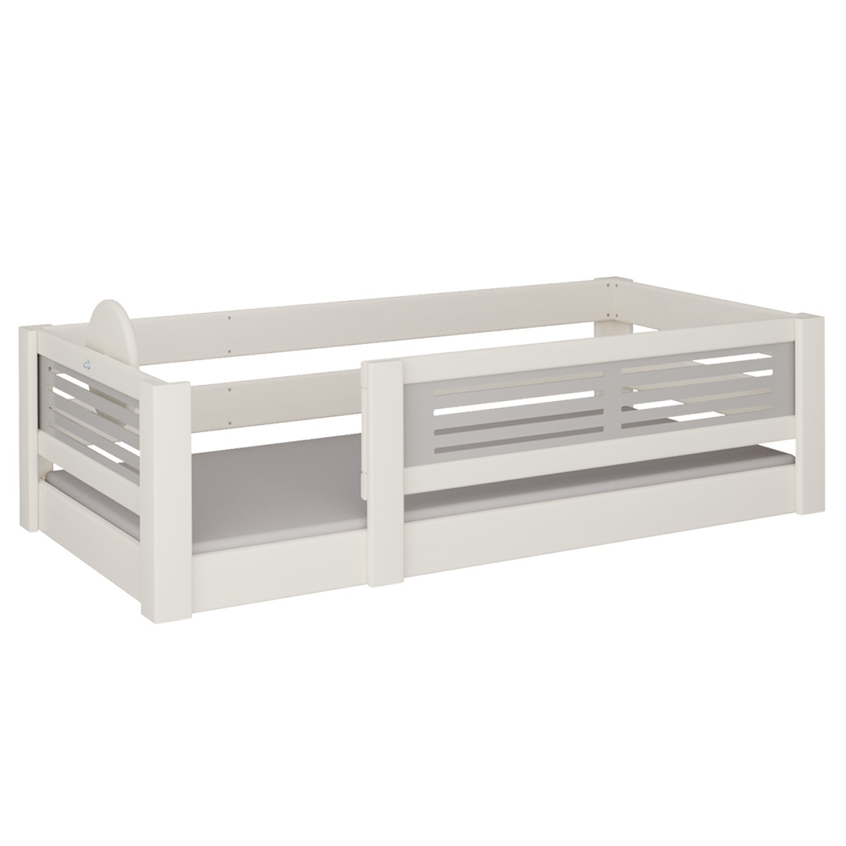 Cama Tatü baja DELUXE de Breuyn blanqueada-gris