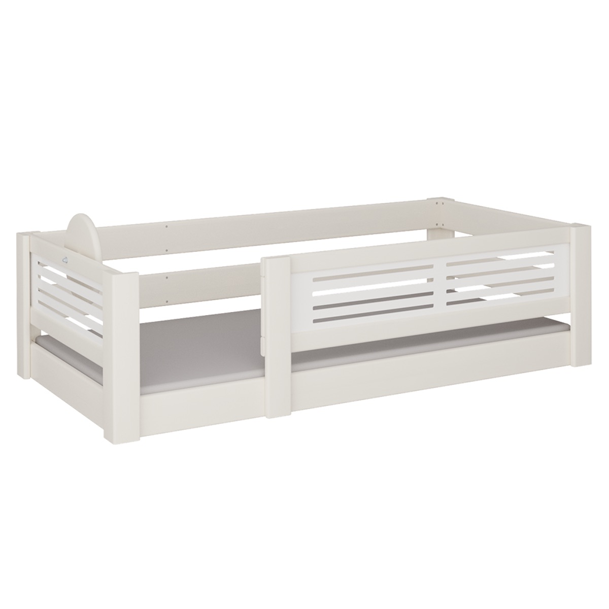 Cama Tatü baja DELUXE de Breuyn blanqueada