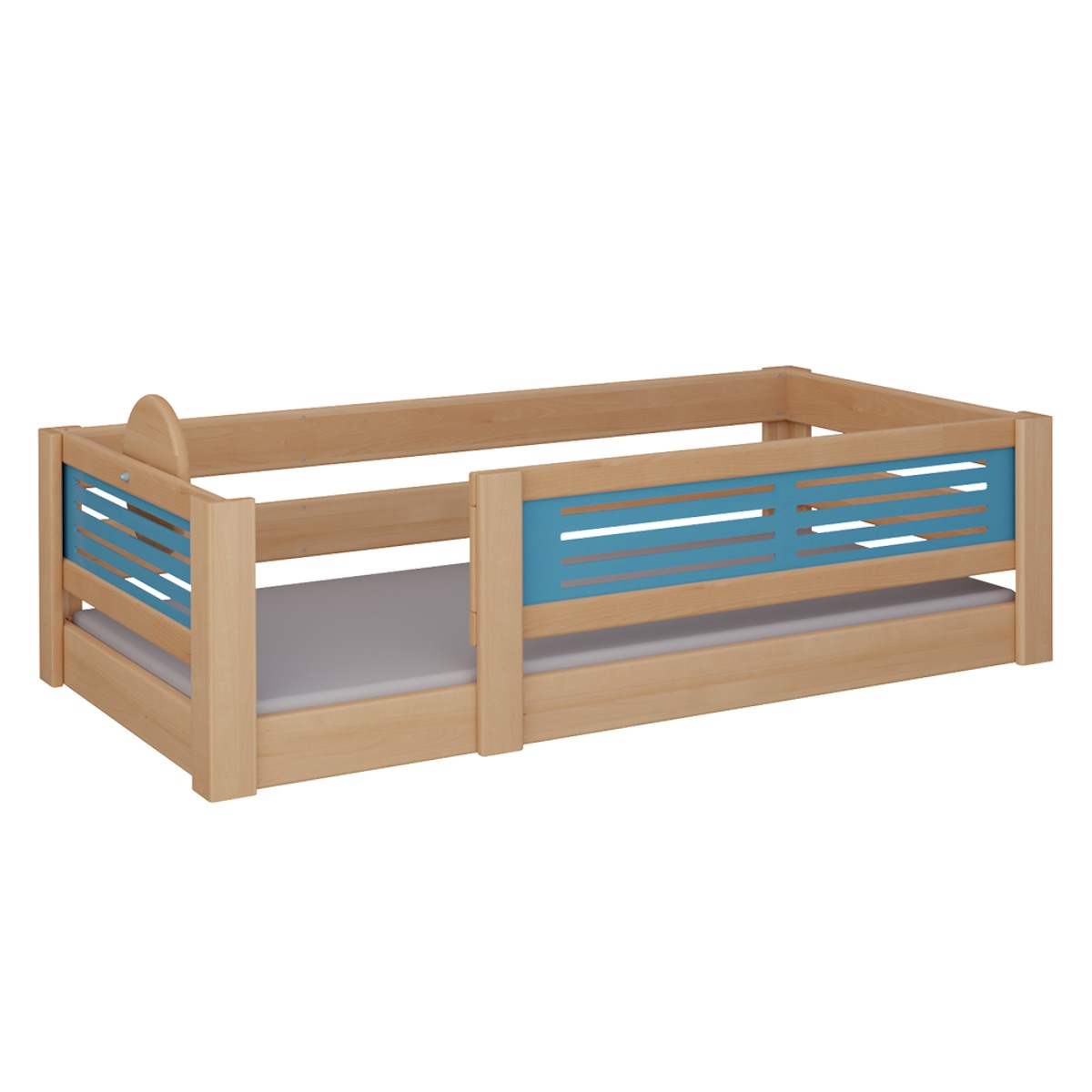 Cama Tatü baja DELUXE de Breuyn natural-azul