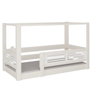 Cama Tatü con dosel DELUXE de Breuyn blanqueada