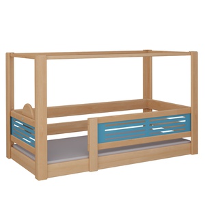 Cama Tatü con dosel DELUXE de Breuyn natural-azul
