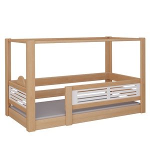 Cama Tatü con dosel DELUXE de Breuyn natural-blanqueada