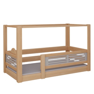 Cama Tatü con dosel DELUXE de Breuyn natural-gris