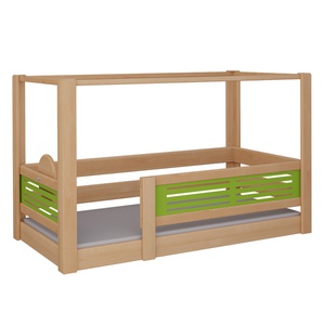 Cama Tatü con dosel DELUXE de Breuyn natural-verde