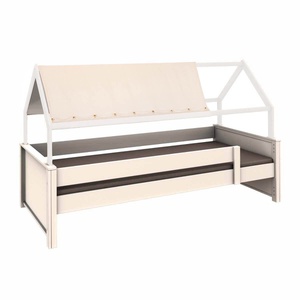 Cama-techo casa-textil KASVA haya lacado blanco-contrachapado roble