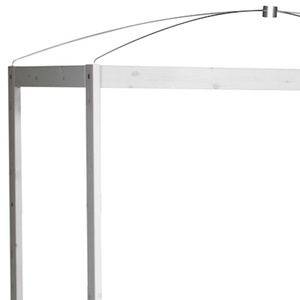 Cama techo-cúpula 90x200cm Lifetime blanqueado
