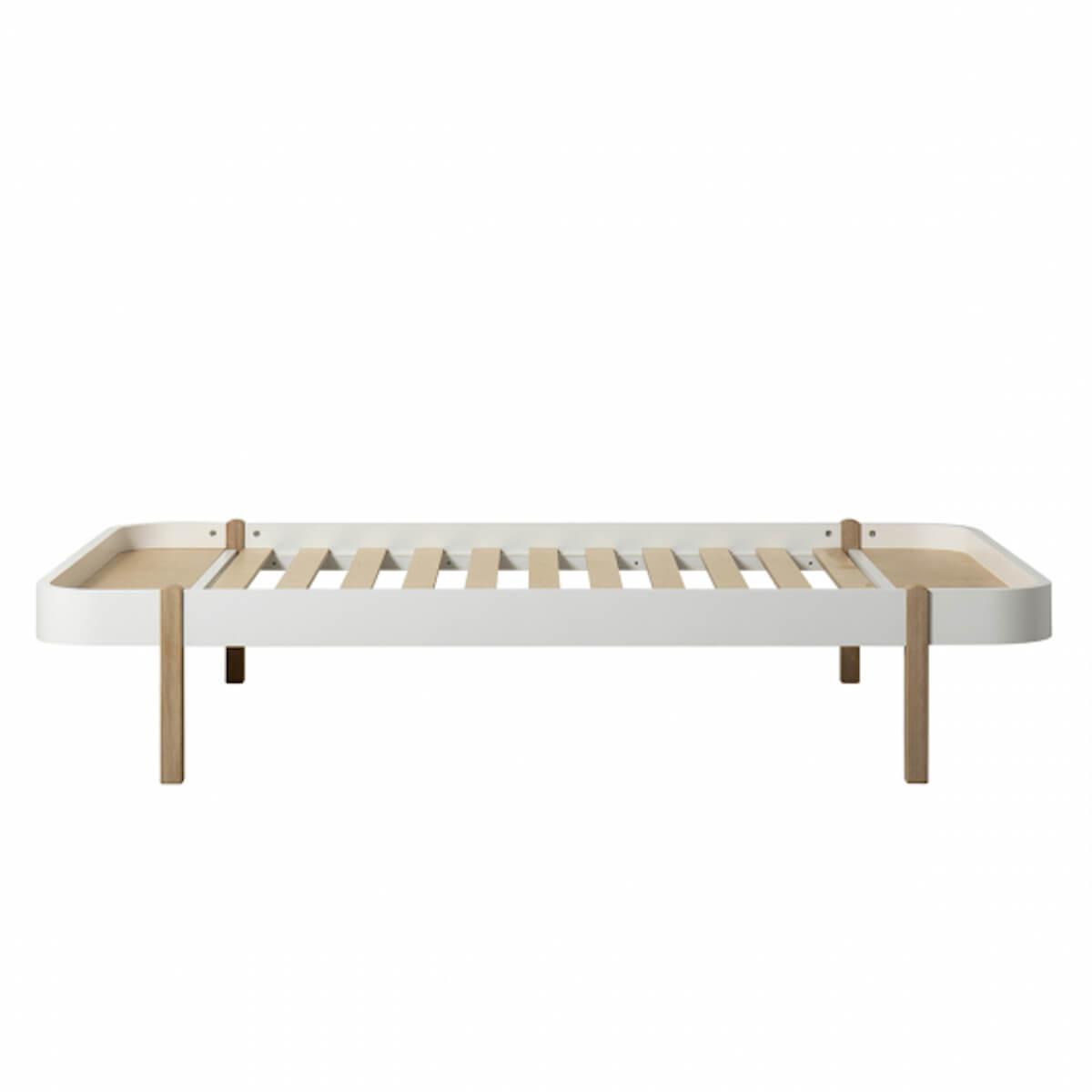 Cama tumbona 120cm WOOD Oliver Furniture blanco-roble