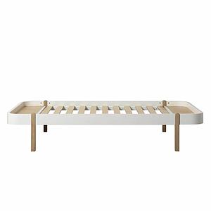Cama tumbona 120cm WOOD Oliver Furniture blanco-roble