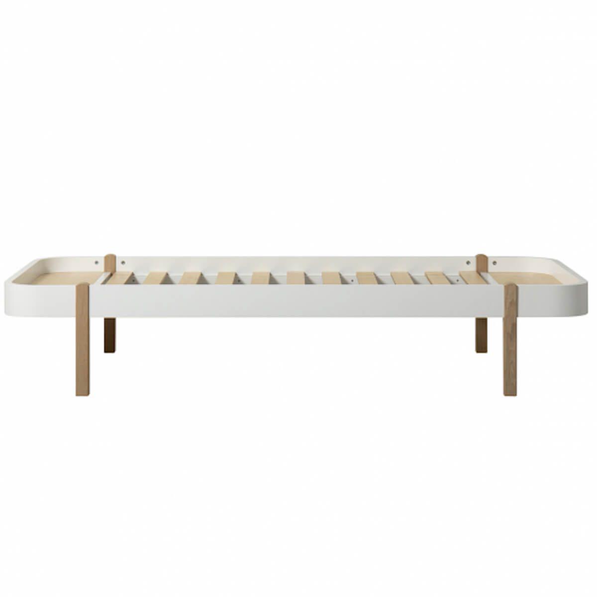 Cama tumbona 90cm WOOD Oliver Furniture blanco-roble