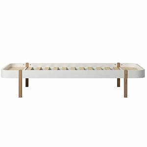 Cama tumbona 90cm WOOD Oliver Furniture blanco-roble