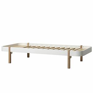 Cama tumbona 90cm WOOD Oliver Furniture blanco-roble
