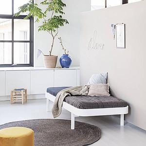 Cama tumbona 90cm WOOD Oliver Furniture blanco