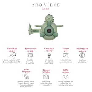 Cámara ZOO VIDEO Zoofamily Dino Green