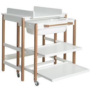 Cambiador bebé-bañera SMART Quax blanco-natural
