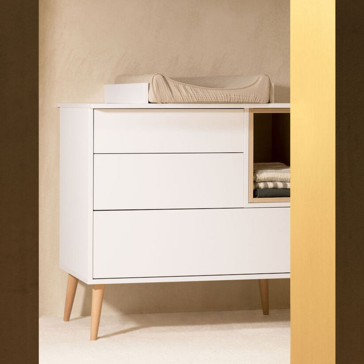 Cambiador cómoda COCOON Quax blanco hielo