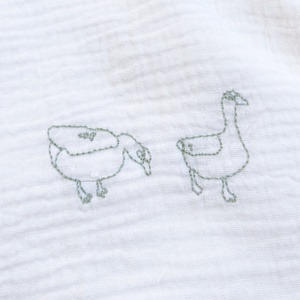 Capa de baño DUCKS bordado azul 70x70cm