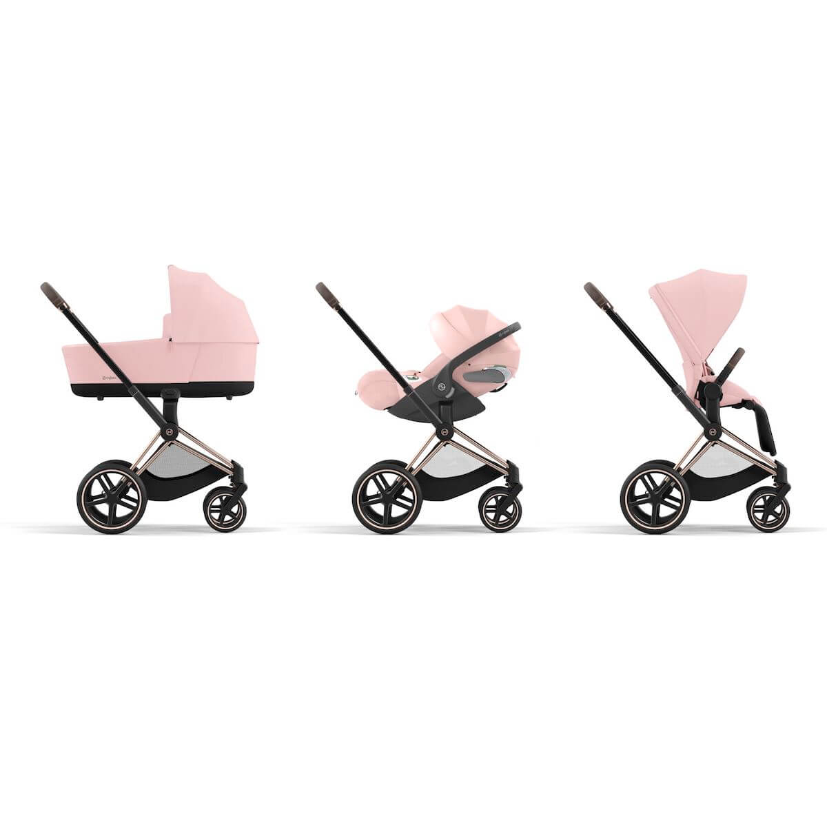 Capazo Lux PRIAM Cybex peach pink