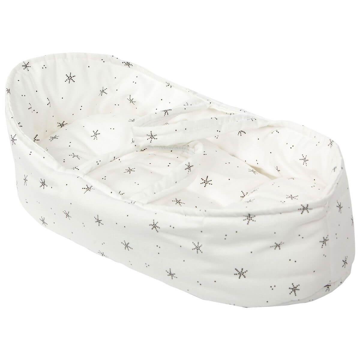 Capazo muñecas 36cm STARS blanco