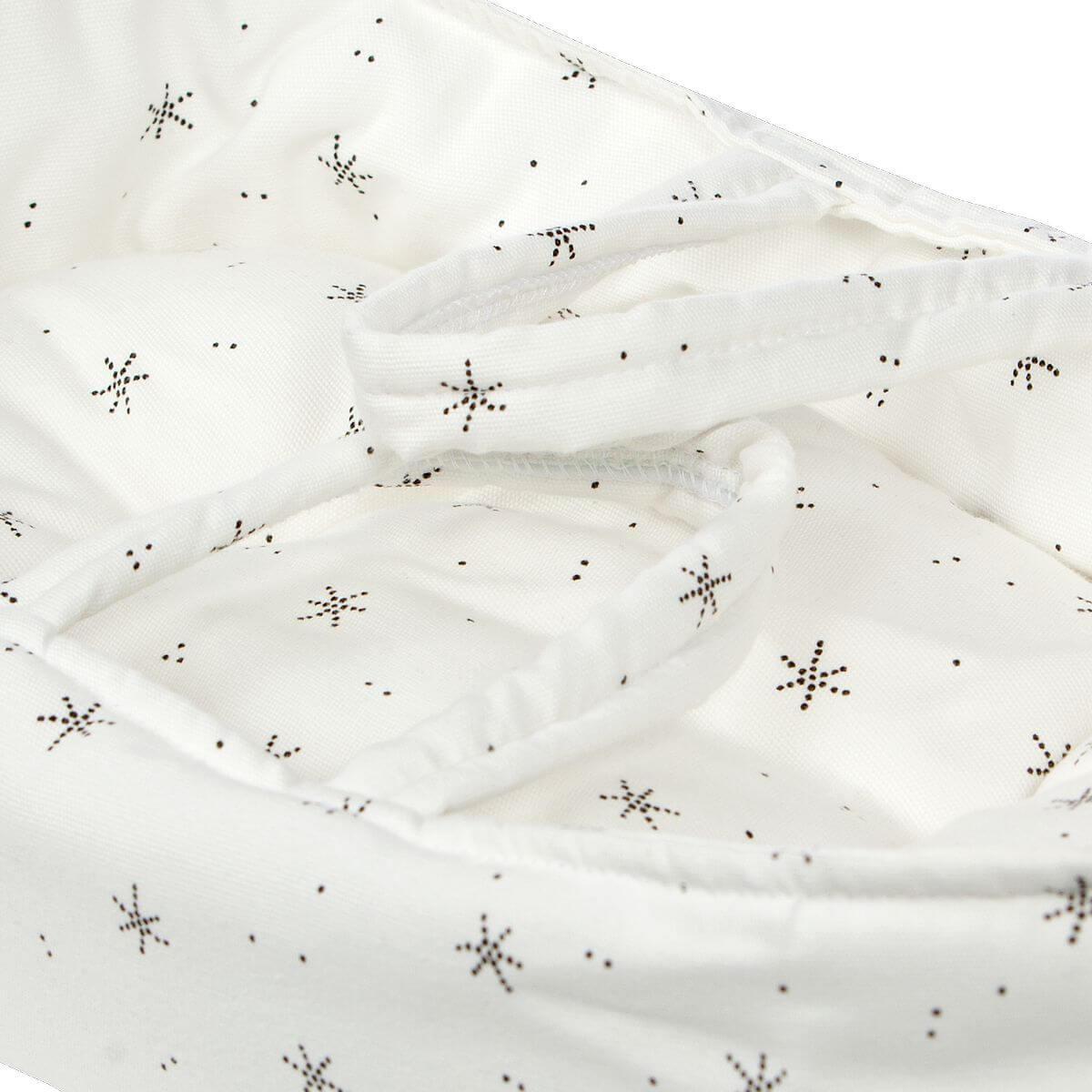 Capazo muñecas 36cm STARS blanco