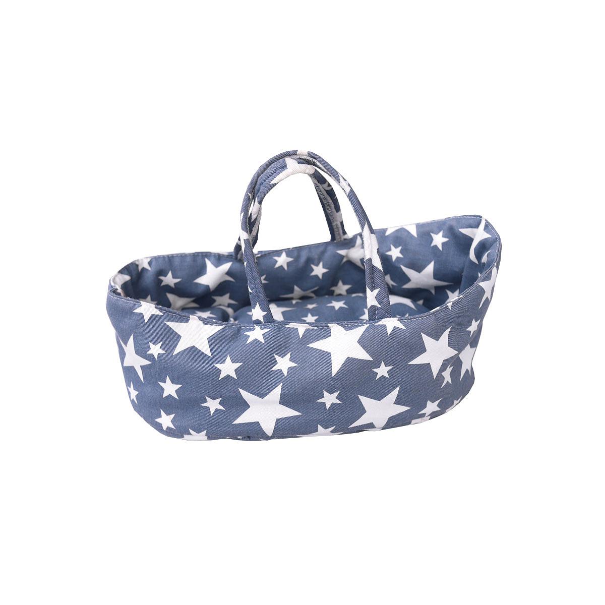 Capazo muñecas ESTRELLAS pequeño Abitare kids Blue jeans