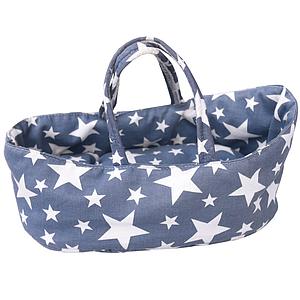 Capazo muñecas ESTRELLAS pequeño Abitare kids Blue jeans