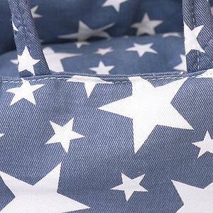 Capazo muñecas ESTRELLAS pequeño Abitare kids Blue jeans