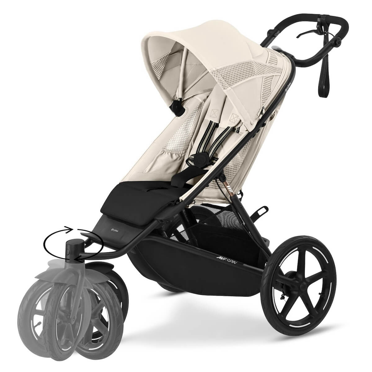 Carrito AVI SPIN Cybex black-seashell beige