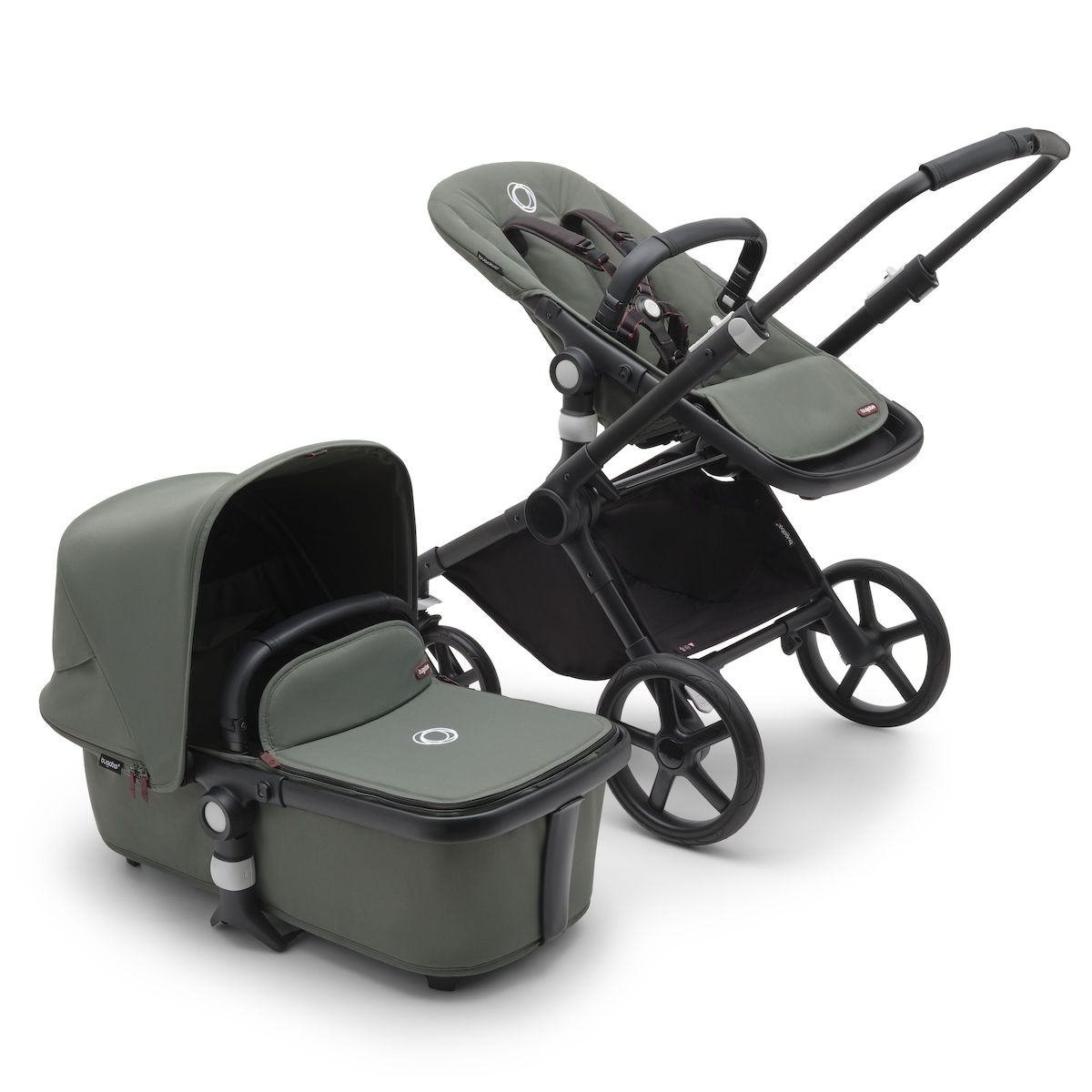 Carrito completo FOX CUB Bugaboo negro-forest green