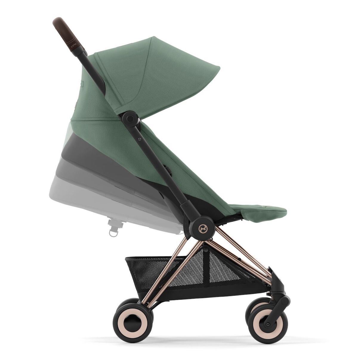 Carrito COYA Cybex rosegold-Leaf green