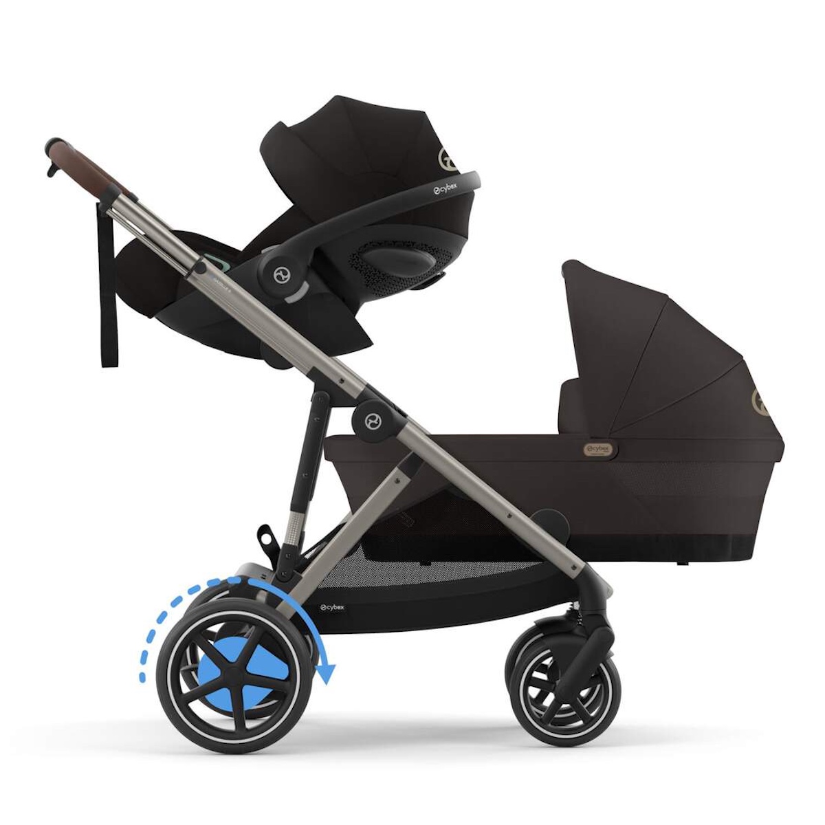 Carrito eGAZELLE S Cybex taupe-chocolate brown