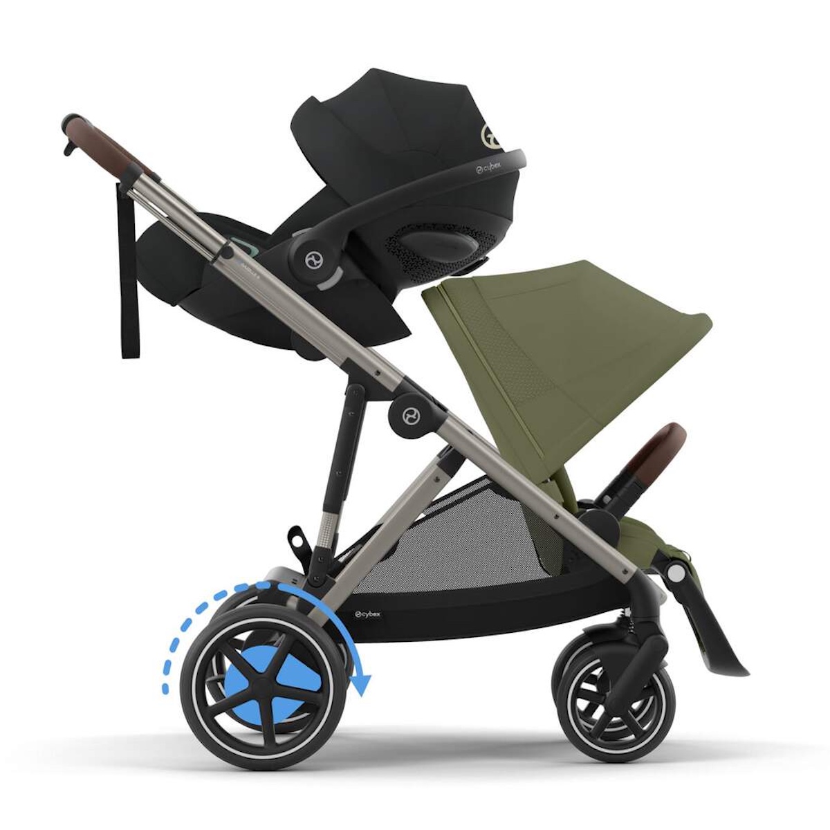 Carrito eGAZELLE S Cybex taupe-moss green